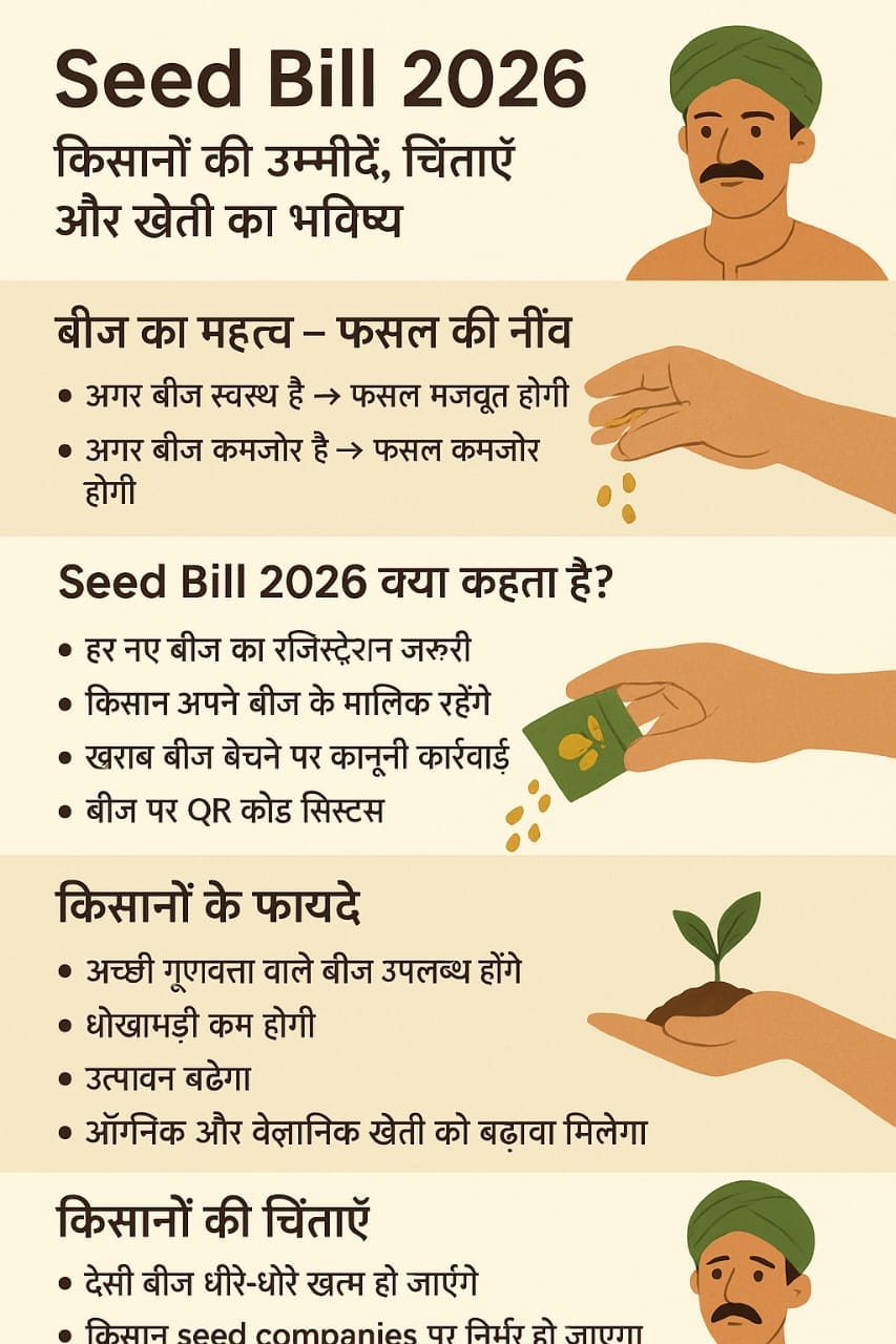 बीज से शुरू होती है फसल की ताकत – समझिए Seed Bill 2026” •